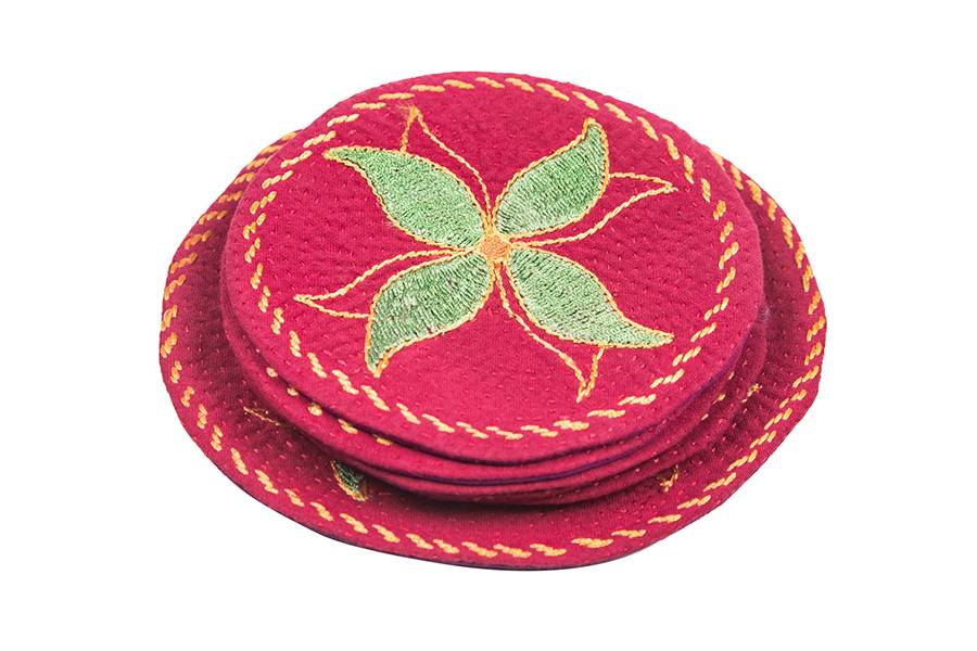 CLOTH & NAKSHI DESIGN COASTER SET (7 pcs)