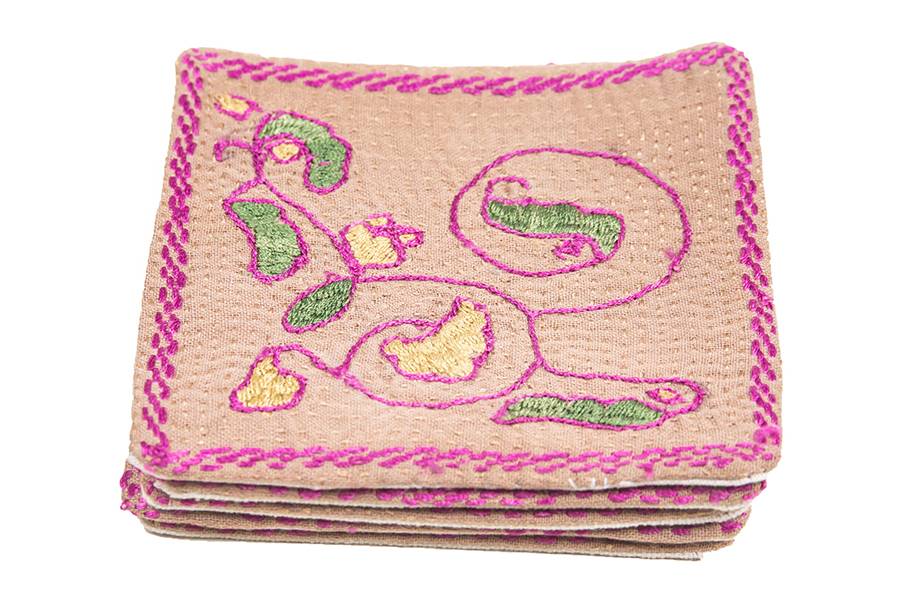 CLOTH & NAKSHI DESIGN COASTER SET (7 pcs)